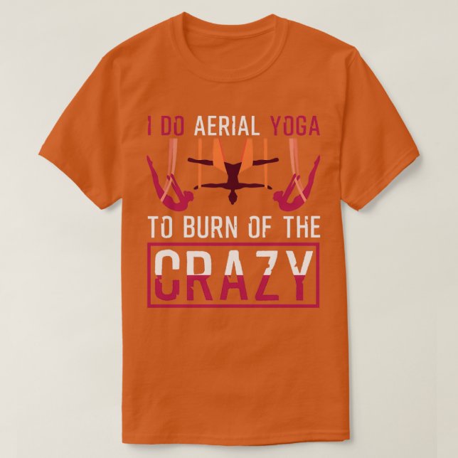 Aerial Yoga To Burn Off The Crazy Funny Hammock T-Shirt (Design Front)