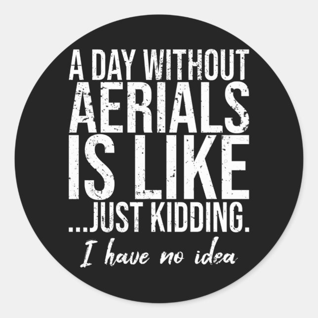 Aerials funny sports gift idea classic round sticker (Front)