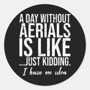 Aerials funny sports gift idea classic round sticker