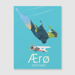 Ærø, Denmark Map travel poster