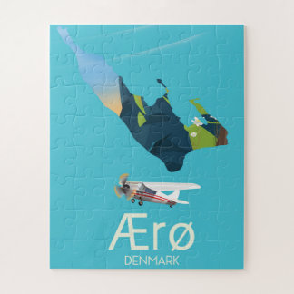 Ærø, Denmark Map travel poster Jigsaw Puzzle