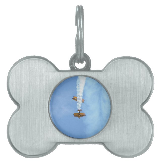 Aerobatic Biplanes Pet Tag (Front)