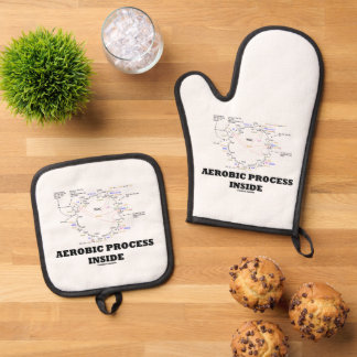 Aerobic Process Inside Krebs Cycle Biochemistry Oven Mitt & Pot Holder Set