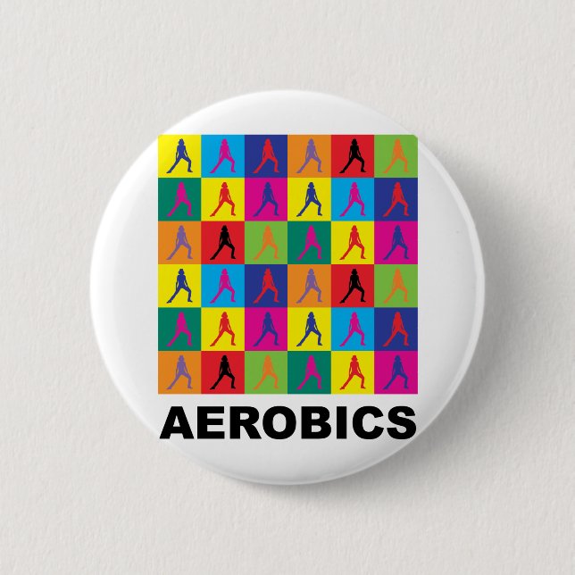 Aerobics 6 Cm Round Badge (Front)