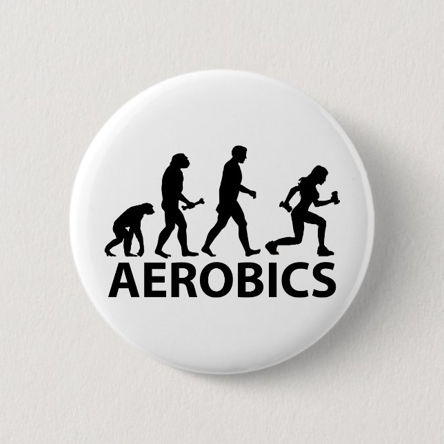 Aerobics 6 Cm Round Badge (Front)