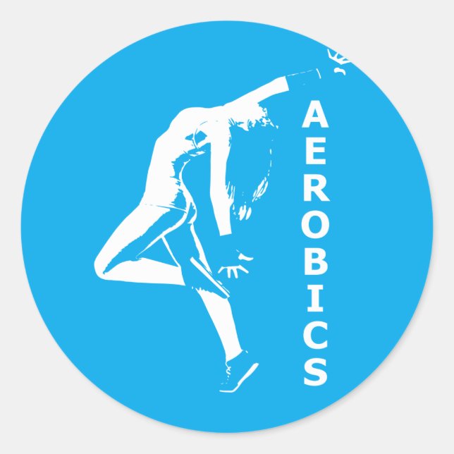 Aerobics Classic Round Sticker (Front)
