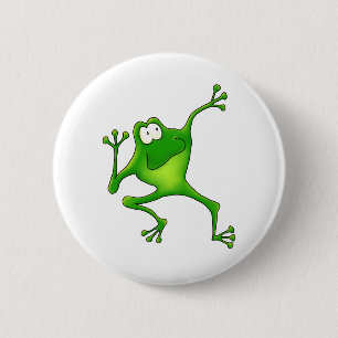 Aerobics Frog 6 Cm Round Badge
