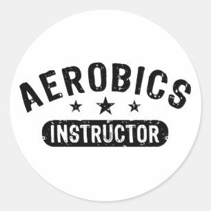 Aerobics Instructor Classic Round Sticker