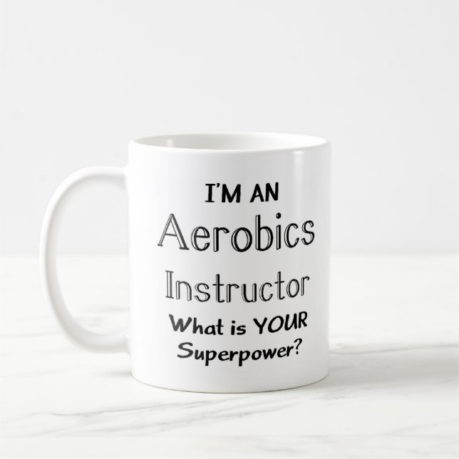 aerobics instructor coffee mug (Left)