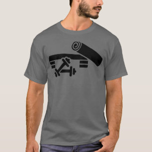 Aerobics step barbell dumbbell T-Shirt