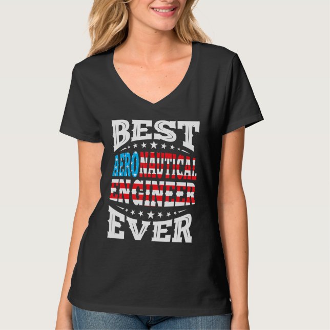 Aeronautical Engineer 4th Fourth Of July Usa Ameri T-Shirt (Front)