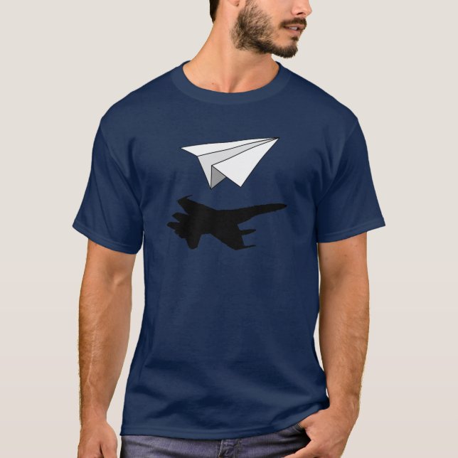 Aeronautical Engineer Paper Airplane T-Shirt (Front)