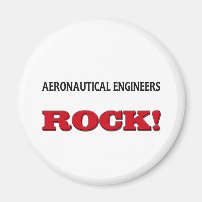 Aeronautical Engineers Rock Magnet (Front)