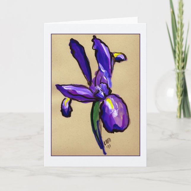 Aeronautical Iris Painting Greeting Card (Front)