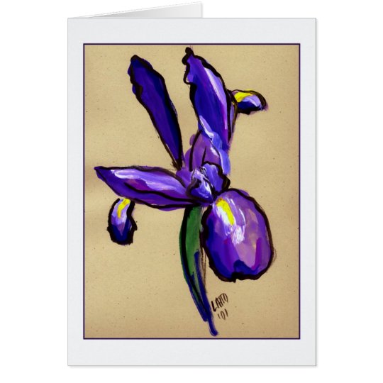 Aeronautical Iris Painting Greeting Card