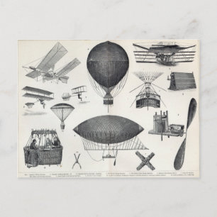 Aeronautics - Aerial Machines Postcard