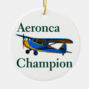 Aeronca Champion Ceramic Tree Decoration