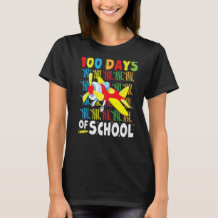 Aeroplane 100 Days of School Apparel for Teachers  T-Shirt
