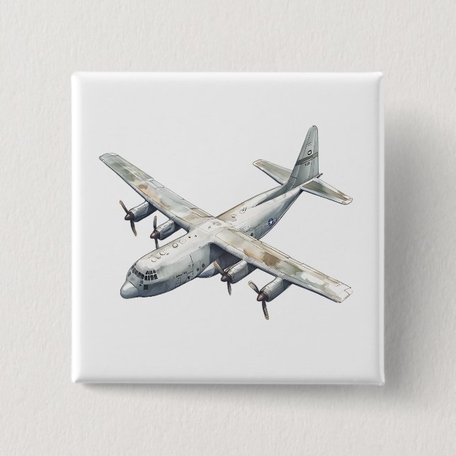 Aeroplane 15 Cm Square Badge (Front)