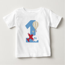 Aeroplane 1st birthday shirt