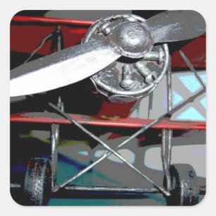 Aeroplane 2 square sticker