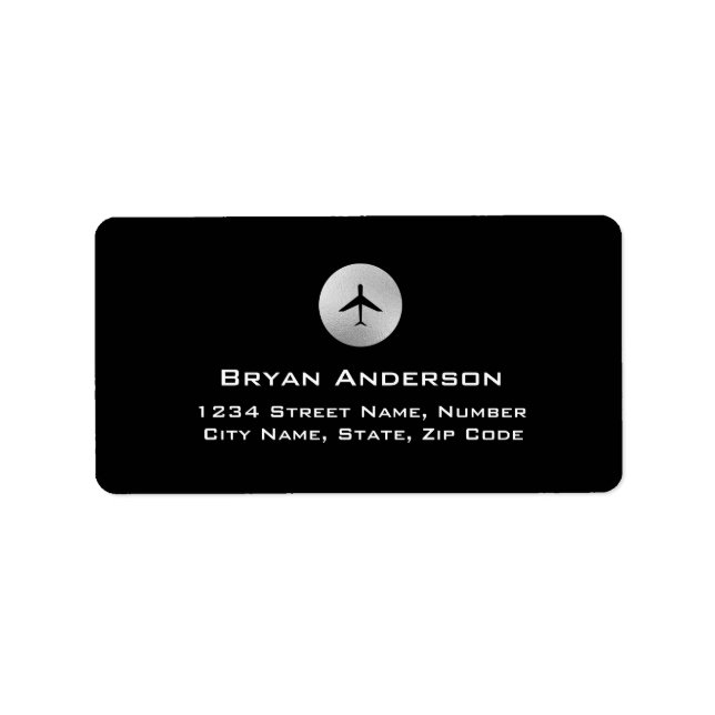 Aeroplane Address Label (Front)