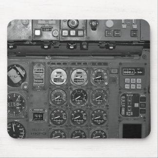Aeroplane Aircraft Flight Deck Cockpit Pilot Flies Mouse Mat