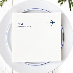 Aeroplane Aircraft Jet Airline Pilot Party Napkin