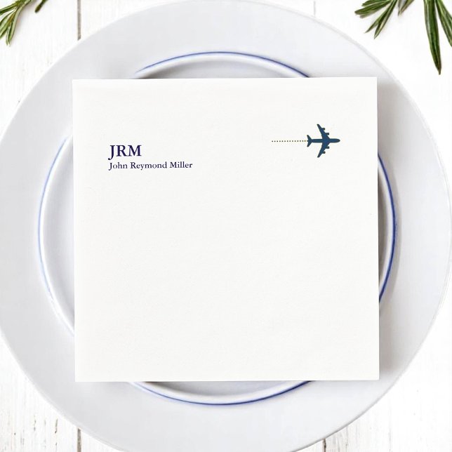 Aeroplane Aircraft Jet Airline Pilot Party Napkin (Creator Uploaded)