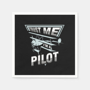 Aeroplane Aircraft Mechanic Aviator Aircraft Pilot Napkin