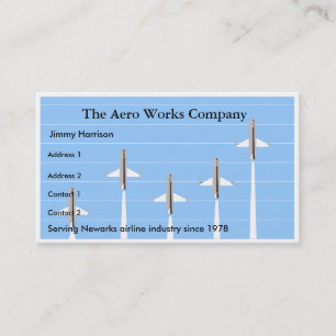 Aeroplane Airline Aeronautics Aviation Business Card