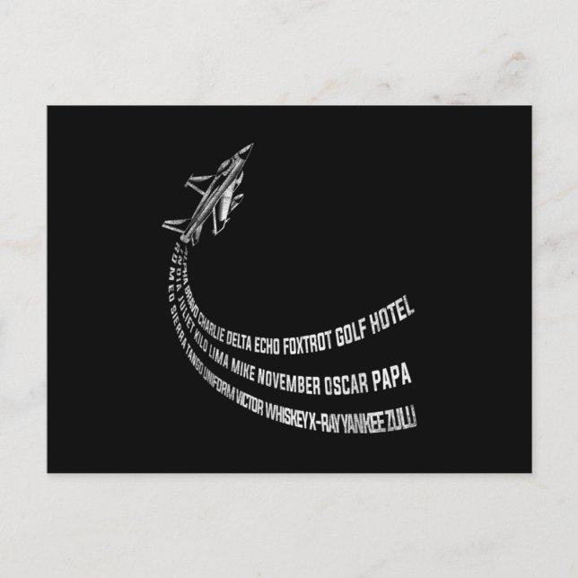 Aeroplane Airport Pilot Announcement Postcard (Front)