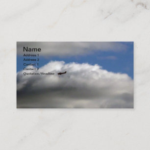 Aeroplane and clouds business card