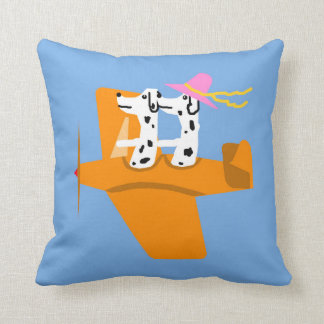 Aeroplane and Dalmatians Cushion