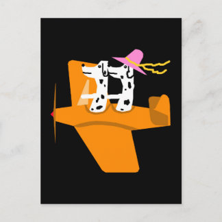 Aeroplane and Dalmatians Postcard