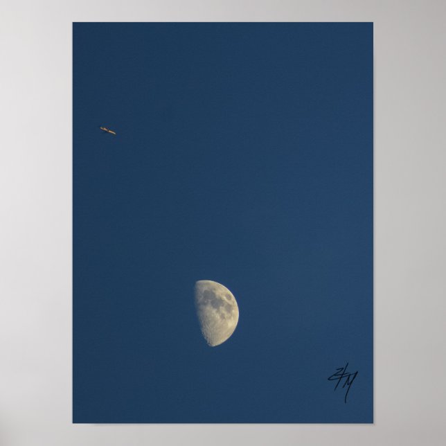 Aeroplane and moon poster (Front)