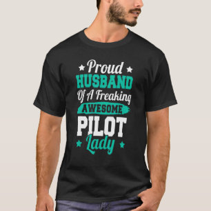 Aeroplane Aviation Flight Instructor Pilot Husband T-Shirt