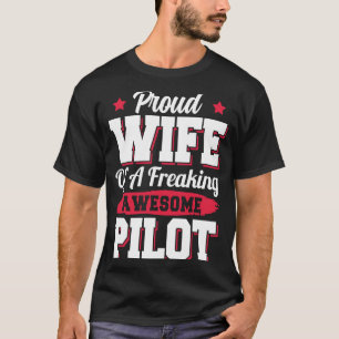 Aeroplane Aviation Flight Instructor Pilot Wife T-Shirt