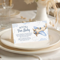 Aeroplane Aviator Books for Baby Insert Card
