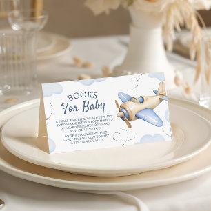 Aeroplane Aviator Books for Baby Insert Card