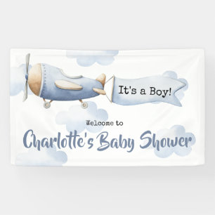 Aeroplane Baby Shower Banner