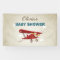 Aeroplane Baby shower Banner Travel Adventure Boy