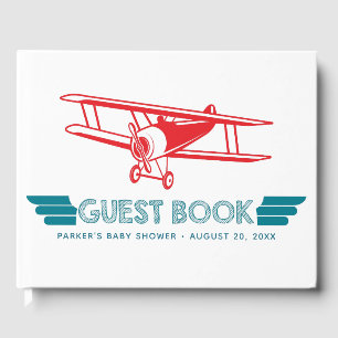 Aeroplane Baby Shower Guest Book