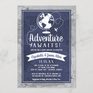 Aeroplane Baby Shower Invitation
