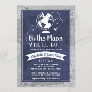 Aeroplane Baby Shower Invitation