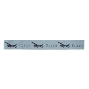 Aeroplane Baby Shower Satin Ribbon