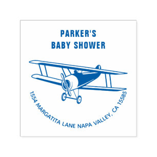 Aeroplane Baby Shower Self-inking Stamp
