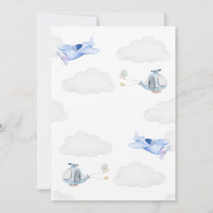 Aeroplane Babyshower Invitation