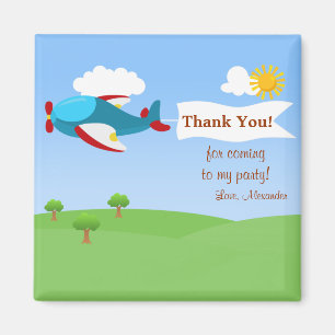 Aeroplane Banner Boy Thank You Magnet