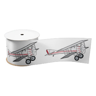 Aeroplane: Biplane 3 Inches Satin Ribbon